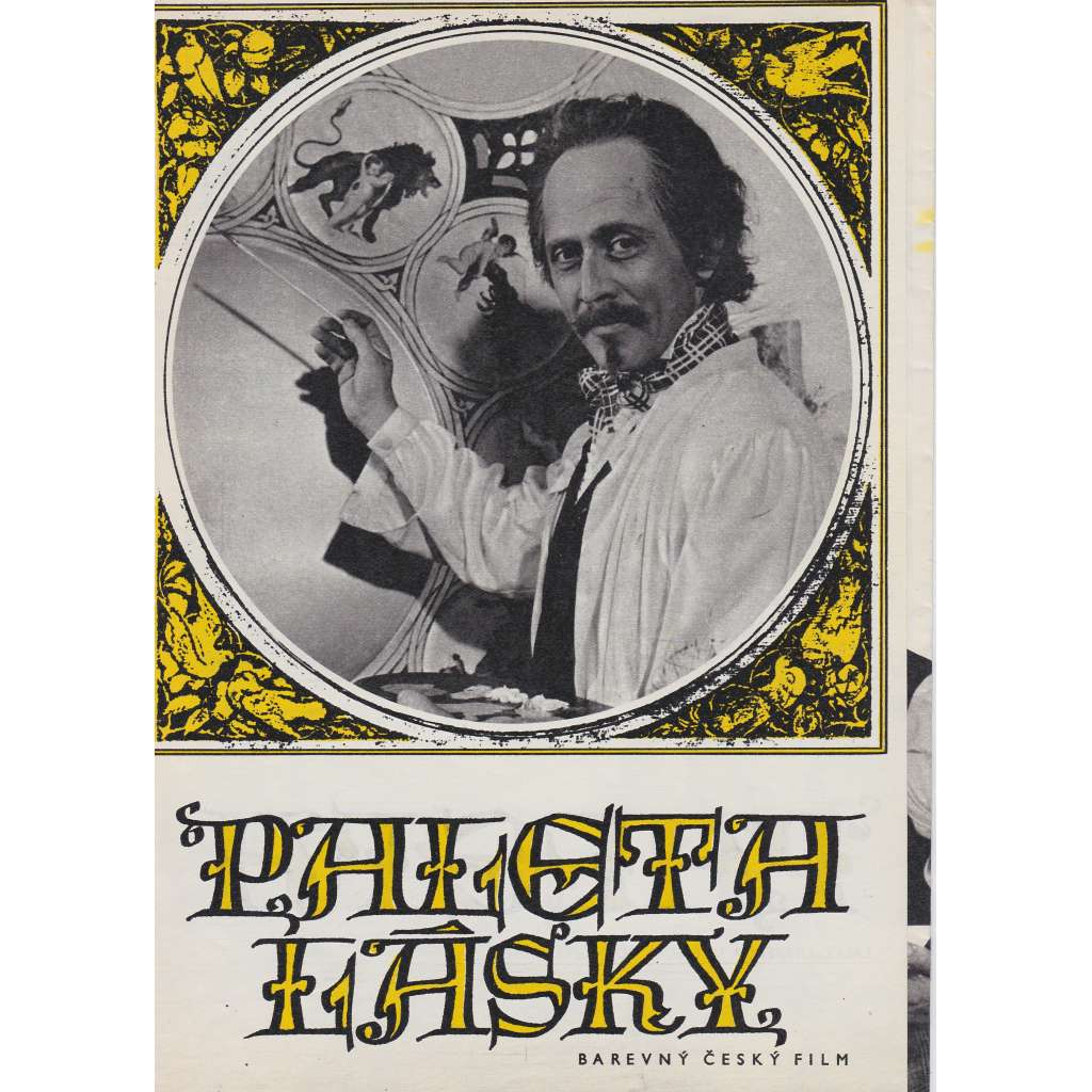 Paleta lásky. Bio-program v obrazech. Filmový prospekt z kina. (režie Josef Mach, hrají P. Kostka, E. Cupák)