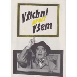 Všichni proti všem. Bio-program v obrazech. Filmový prospekt z kina. (režie Karel Steklý, hrají V. Šmeral, E. Dubský)