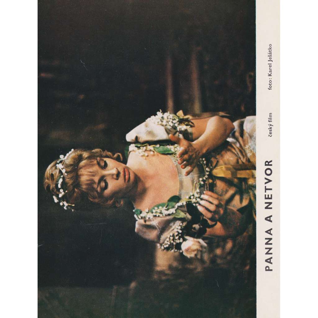 Panna a netvor (filmový plakát, papírová fotoska, ČSSR 1978, režie Juraj Herz, Hrají: Z. Studénková, V. Harapes)