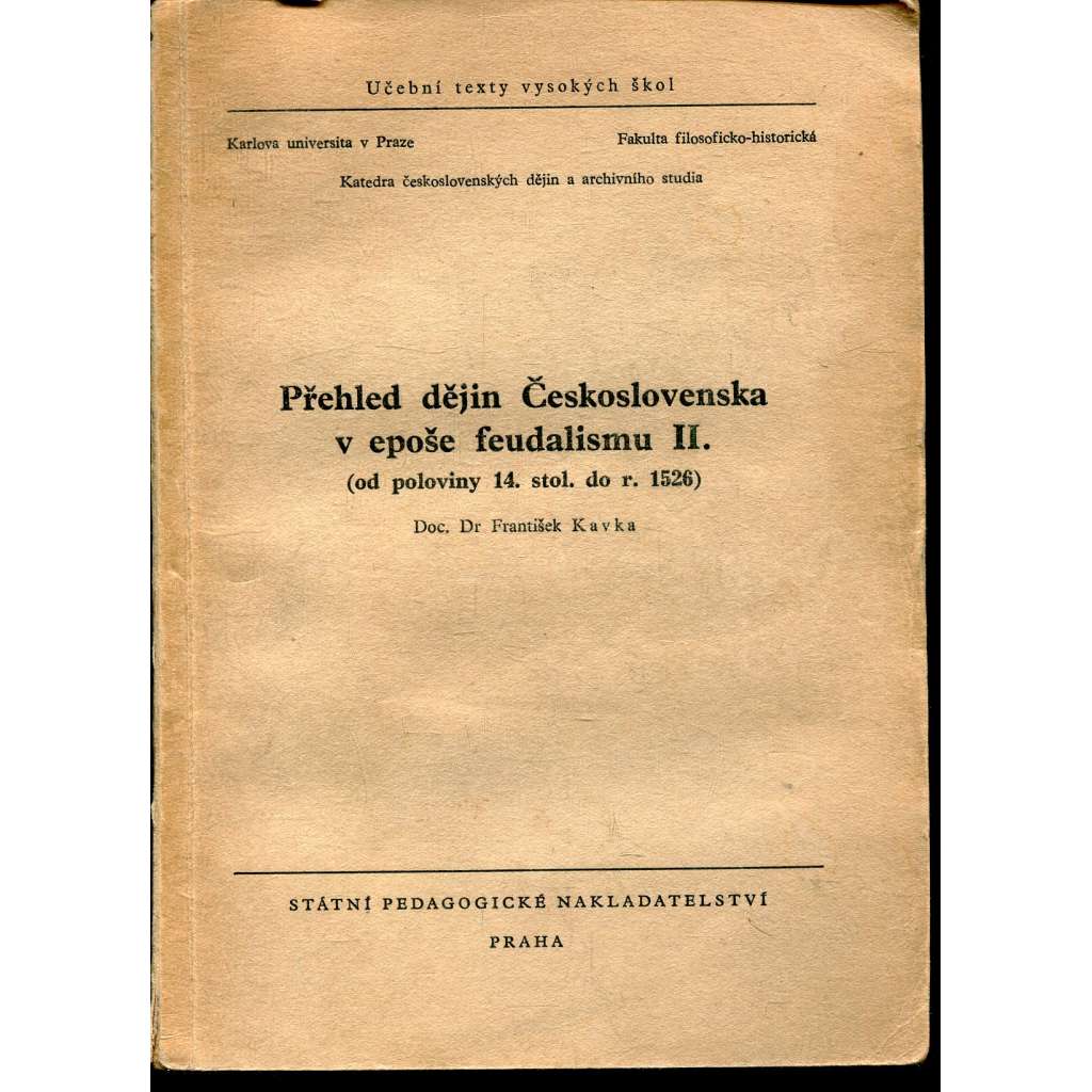 Přehled dějin Československa v epoše feudalismu II.