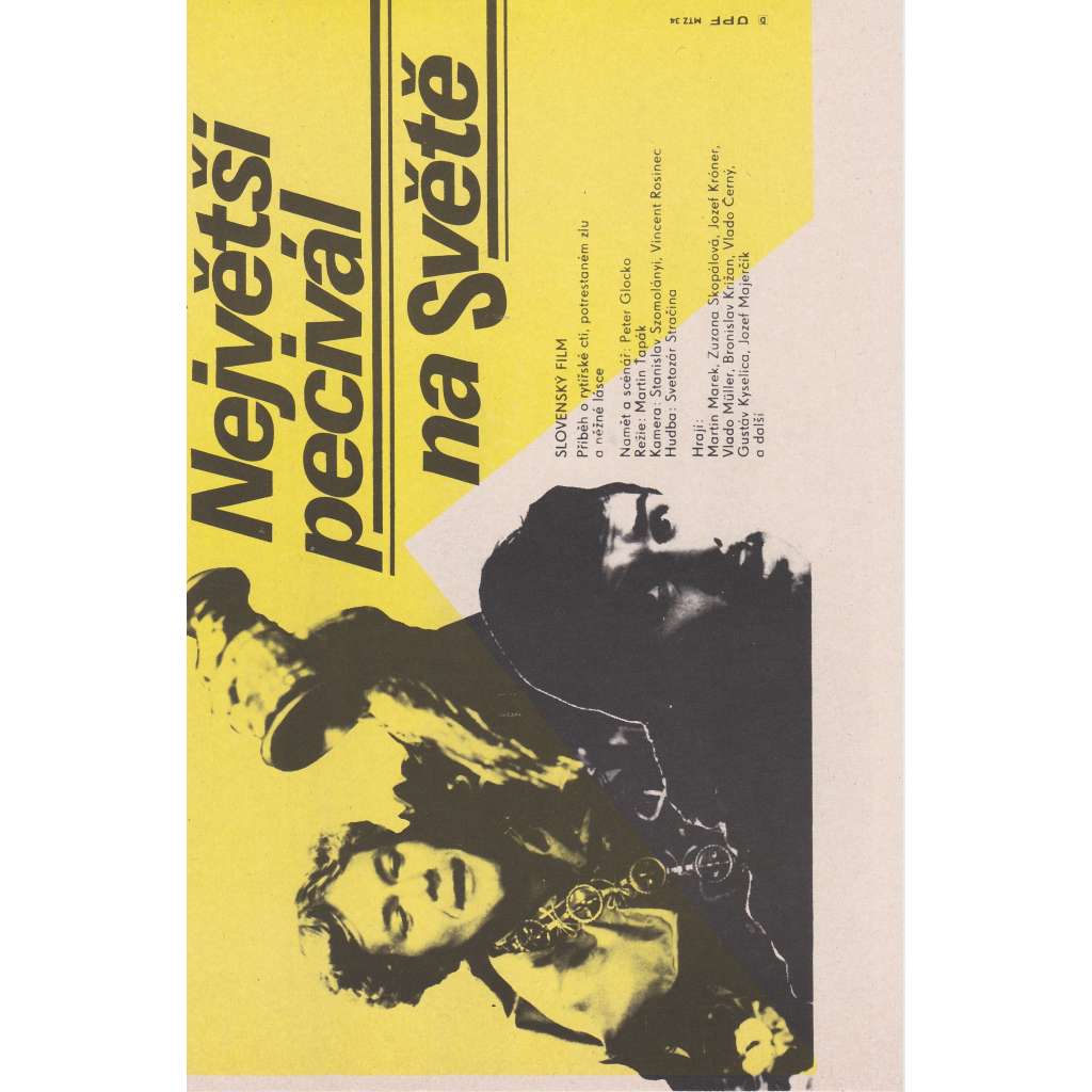 Největší pecivál na světě (filmový plakát, ČSSR 1982, režie Martin Ťapák, Hrají: Z. Skopálová, J. Króner)