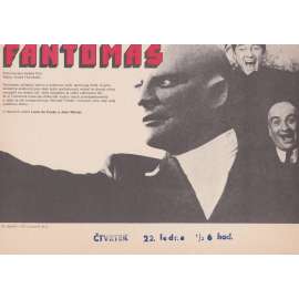 Fantomas (filmový plakát, slepka, film Francie/Itálie 1969, režie André Hunebelle, Hrají: Louis de Funès, Jean Marais)