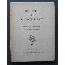 Studie a vzpomínky prof. dru Arne Novákovi k padesátým narozeninám (Arne Novák, literární věda, číslovaný výtisk č. 125 mj. Indické ženy; J. MUkařovský - Varianty a stylistika; K. Vik - Litomyšl; J. Horák - Očima východu)