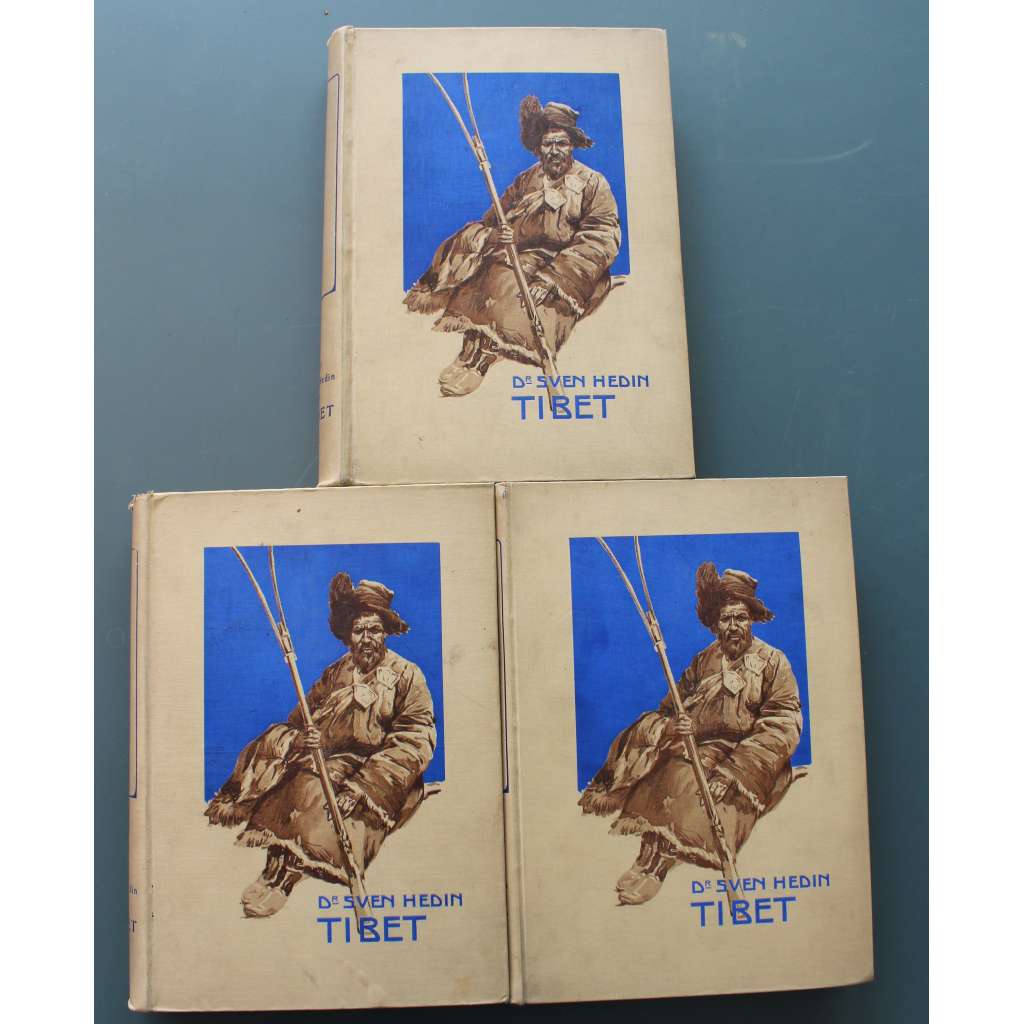 Tibet. Výzkumy a dobrodružství v neznámé zemi 3 svazky (cestopis, výzkumná expedice, kultura, buddhismus)