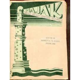 Maják, ročník VII., čísla 1-24/1930. Lidová revue pro socialism, kulturu a výchovu - Orgán Proletářských bezvěrců (časopis, levicová literatura)