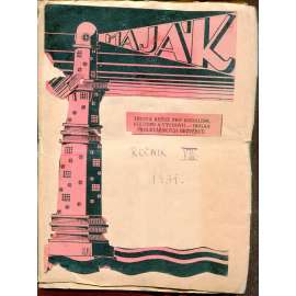 Maják, ročník VIII., čísla 1-24/1931. Lidová revue pro socialism, kulturu a výchovu - Orgán Proletářských bezvěrců (časopis, levicová literatura)