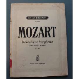 Konzertante Symphonie Es Dur K.V. 364 (noty, housle, viola, piano-klavír)