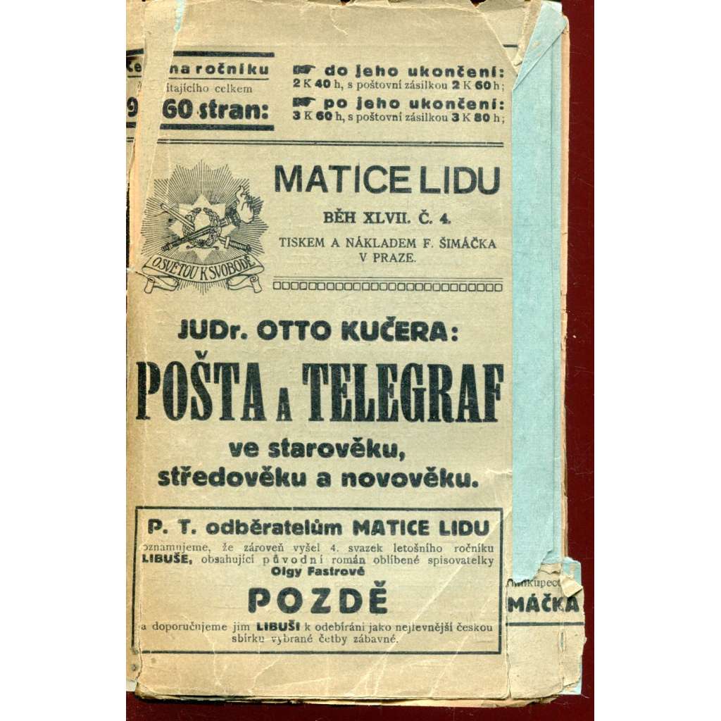Pošta a telegraf ve starověku, středověku a novověku