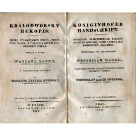 Kralodworsky rukopis / Königinhofer Handschrift (Královédvorský rukopis) - 1829