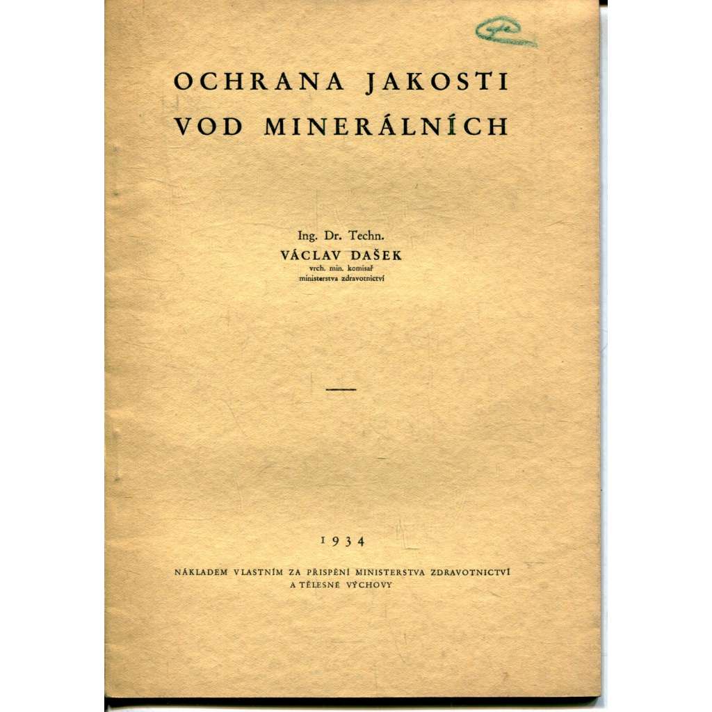 Ochrana jakosti vod minerálních