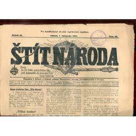 Štít národa. 1.11.1922 (antisemitismus, protižidovský časopis, noviny)