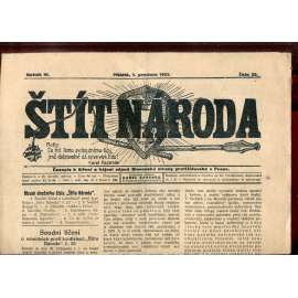 Štít národa. 1.12.1922 (antisemitismus, protižidovský časopis, noviny)