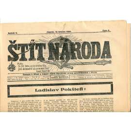 Štít národa. 15.3.1924 (antisemitismus, protižidovský časopis, noviny)
