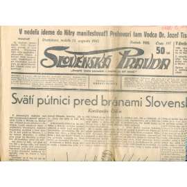 Slovenská pravda 15.8.1943 (noviny, text slovensky, zakladatel Andrej Hlinka, Slovenský stát)