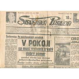 Slovenská pravda 13.7.1940 (noviny, text slovensky, zakladatel Andrej Hlinka, Slovenský stát)