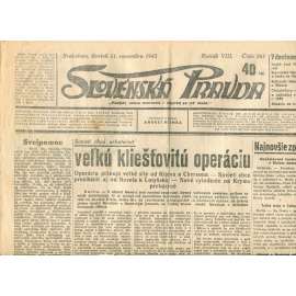 Slovenská pravda 11.11.1943 (noviny, text slovensky, zakladatel Andrej Hlinka, Slovenský stát)