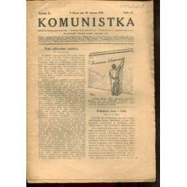 Komunistka, ročník II., číslo 13/1923. Ústřední list československých komunistek (29.3.1923)