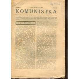 Komunistka, ročník III., číslo 2/1924. Ústřední list československých komunistek (10.1.1924)