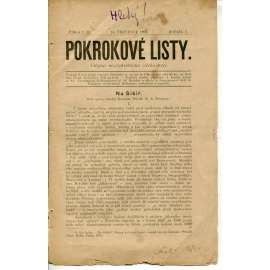 Pokrokové listy, ročník I., číslo 1 (2)/1893. Orgán socialistické omladiny (časopis, noviny)