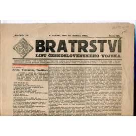 Bratrství. List československého vojska (21.4.1921) - staré noviny, 1. republika