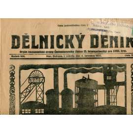 Dělnický deník, ročník VIII., číslo 152/1925 (1. republika, staré noviny, komunistická literatura) - Ostrava (4.7.1925)