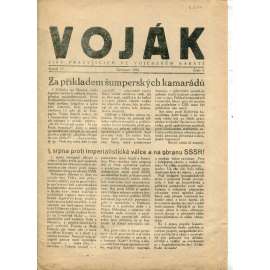 Voják. List pracujících ve vojenském kabátě (ročník IV., číslo 9/1933) - staré noviny, 1. republika