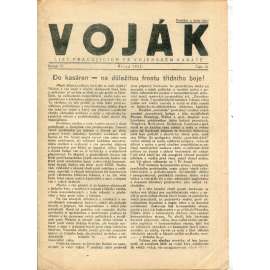 Voják. List pracujících ve vojenském kabátě (ročník IV., číslo 12/1933) - staré noviny, 1. republika