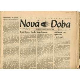 Nová doba (9.3.1956) - staré noviny, exil, USA