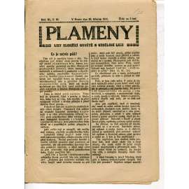 Plameny, ročník III., číslo 16/1911 (List sloužící osvětě a vzdělání lidu) - 30.3.1911 (časopis, noviny)