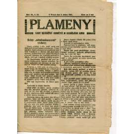 Plameny, ročník III., číslo 10/1911 (List sloužící osvětě a vzdělání lidu) - 5.1.1911 (časopis, noviny)
