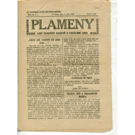 Plameny, ročník II., číslo 1/1909 (List sloužící osvětě a vzdělání lidu) - 1.9.1909 (časopis, noviny)