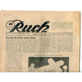 Ruch, ročník VIII., číslo 6. (5.2.1932) - Nezávislý deník, noviny, 1. republika