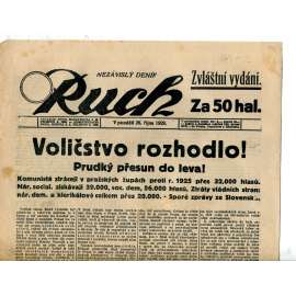 Ruch, zvláštní vydání (28.10.1929) - Nezávislý deník, noviny, 1. republika