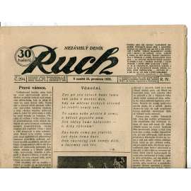 Ruch, ročník IV., číslo 294. (23.12.1928) - Nezávislý deník, noviny, 1. republika