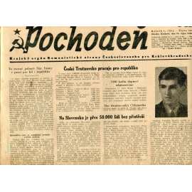 Pochodeň (19.10.1945). Krajský orgán Komunistické strany Československa pro Královéhradecko (Hradec Králové, staré noviny)
