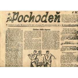 Pochodeň (12.10.1945). Krajský orgán Komunistické strany Československa pro Královéhradecko (Hradec Králové, staré noviny)