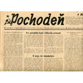 Pochodeň (3.10.1945). Krajský orgán Komunistické strany Československa pro Královéhradecko (Hradec Králové, staré noviny)