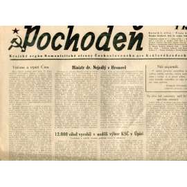 Pochodeň (31.8.1945). Krajský orgán Komunistické strany Československa pro Královéhradecko (Hradec Králové, staré noviny)