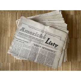 Americké listy, čísla 3-13, 15-19, 21, 22, 24-46 a 48-52/1971. Československo-americký týdeník pro politiku, kulturu a hospodářství (exil, krajané v USA, staré noviny)