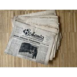 Bohemia, čísla 7-8/1951, číslo 40/1954, čísla 45-48, 50, 52 a 53/1955, čísla 54-57/1956 a číslo 66/1957. List české národní skupiny v Německu (exil, NSR, staré noviny)