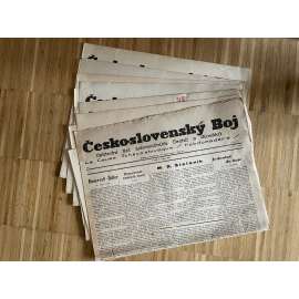 Československý boj, ročník I., čísla 2-6 a 9-11/1939. Ústřední list zahraničních Čechů a Slováků (exil, Paříž, staré noviny)