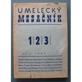 Umelecký mesačník 1947, 3 svazky (Umělecký měsíčník, časopis, výtvarné umění, mj. Holandská cesta, Zájazd do Paříža, Koloman Sokol, P. Bonnard a radost z farieb, M. Galanda, Rozhovor s P. Picassom, Návšteva u Brancusiho)