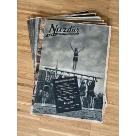 Nazdar, list dorostu ČOS, čísla 1, 4, 11-15 a 20-24 + zvláštní vydání/1948 (Sokol, Sokolství, časopis)