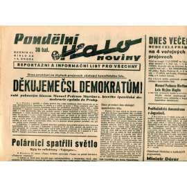 Pondělní Halo noviny, ročník VI., číslo 38/1938. Reportážní a informační list pro všechny