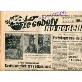 Halo noviny, ze soboty na neděli, ročník VI., číslo 37/1938. Reportážní a informační list pro všechny