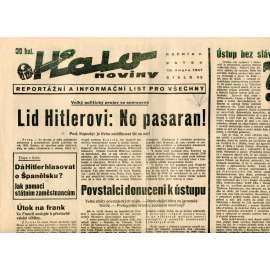 Halo noviny, ročník V., číslo 43/1937. Reportážní a informační list pro všechny