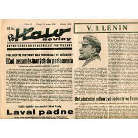 Halo noviny, číslo 21/1936. Reportážní a informační list pro všechny