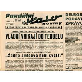 Pondělní Halo noviny, ročník V., číslo 299/1937. Reportážní a informační list pro všechny Pondělní Halo noviny, ročník V., číslo 299/1937. Reportážní a informační list pro všechny