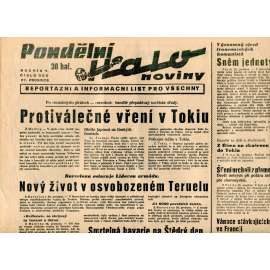 Pondělní Halo noviny, ročník V., číslo 305/1937. Reportážní a informační list pro všechny