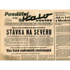 Pondělní Halo noviny, ročník V., číslo 287/1937. Reportážní a informační list pro všechny Pondělní Halo noviny, ročník V., číslo 287/1937. Reportážní a informační list pro všechny